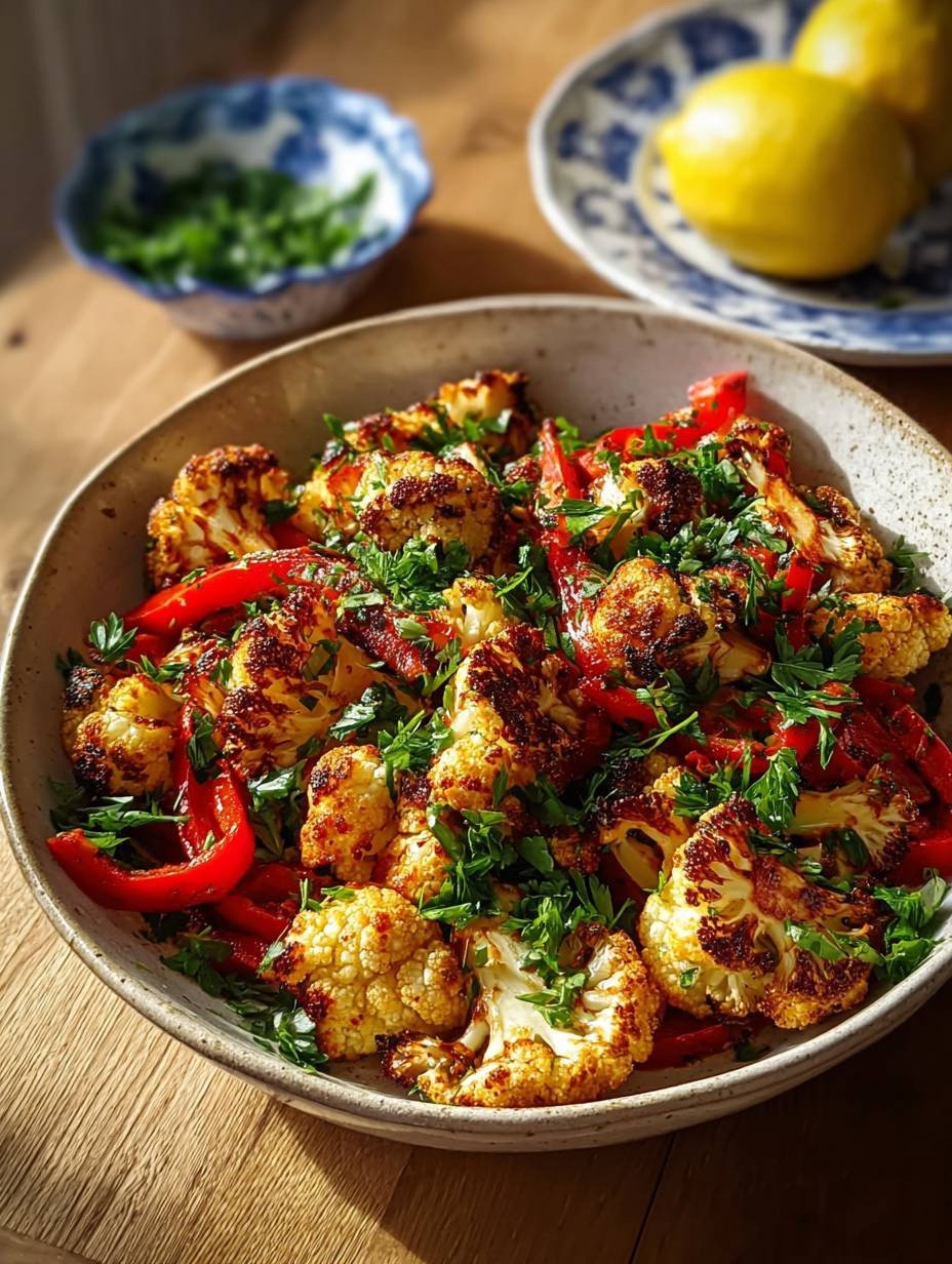 Airfryer Gesunder Schneller Blumenkohl Paprika Knusprig image 2