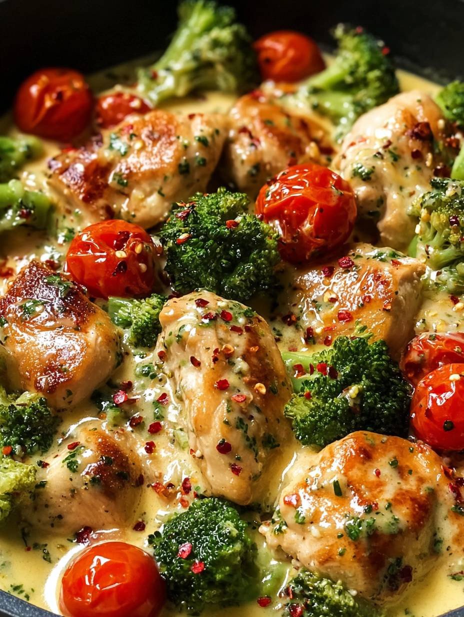 Cremige Hähnchenpfanne mit Brokkoli | Low-Carb & Schnell image 2