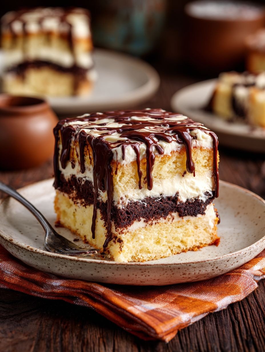 Cremiger Schoko Vanille Schichtkuchen | Einfach & schnell image 2