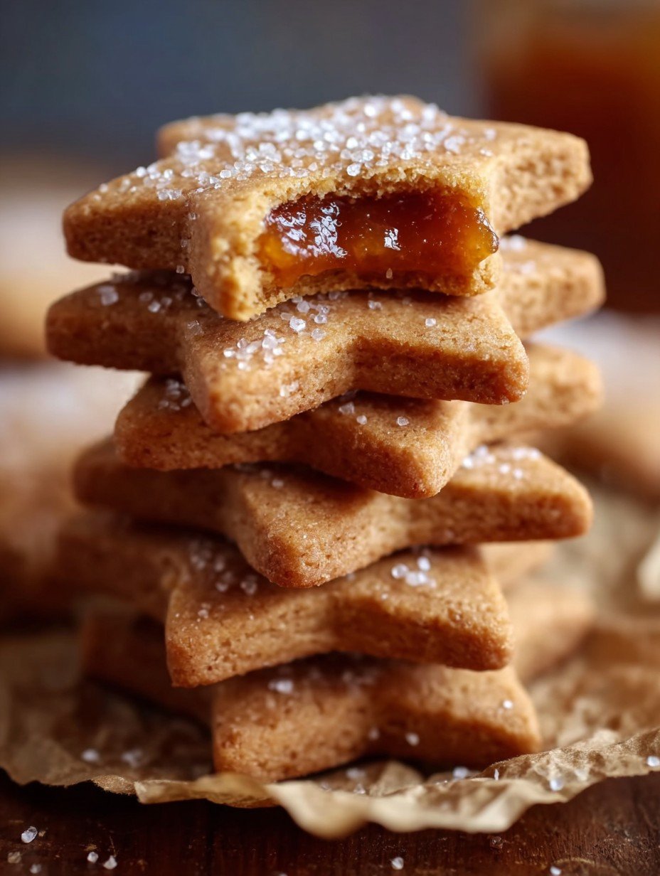 Einfache Beste Gefüllte Karamell Sternkekse Zartschmelzend image 2