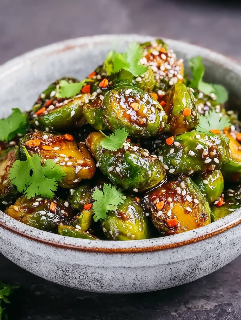 Einfacher Airfryer Asiatischer Rosenkohl Knusprig image 2