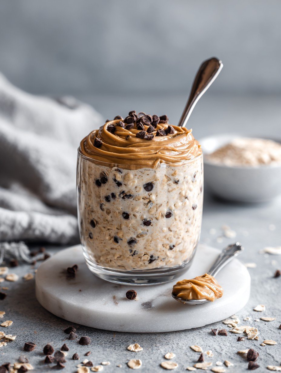 Erdnussbutter Schoko Overnight Oats | Gesund & Einfach image 2