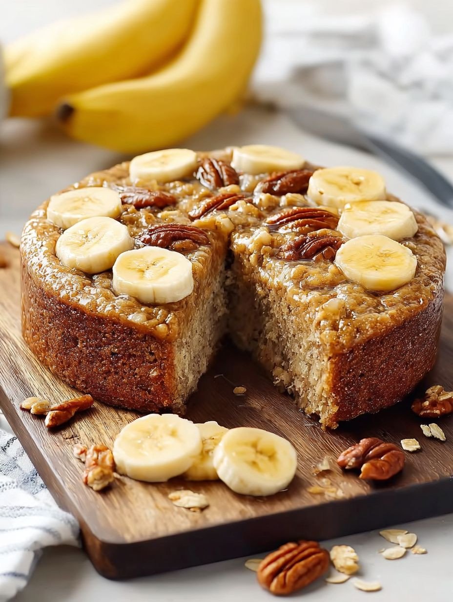 Gesund Einfach Bananen Nuss Haferflocken Kuchen – Perfekt für Frühstück image 2