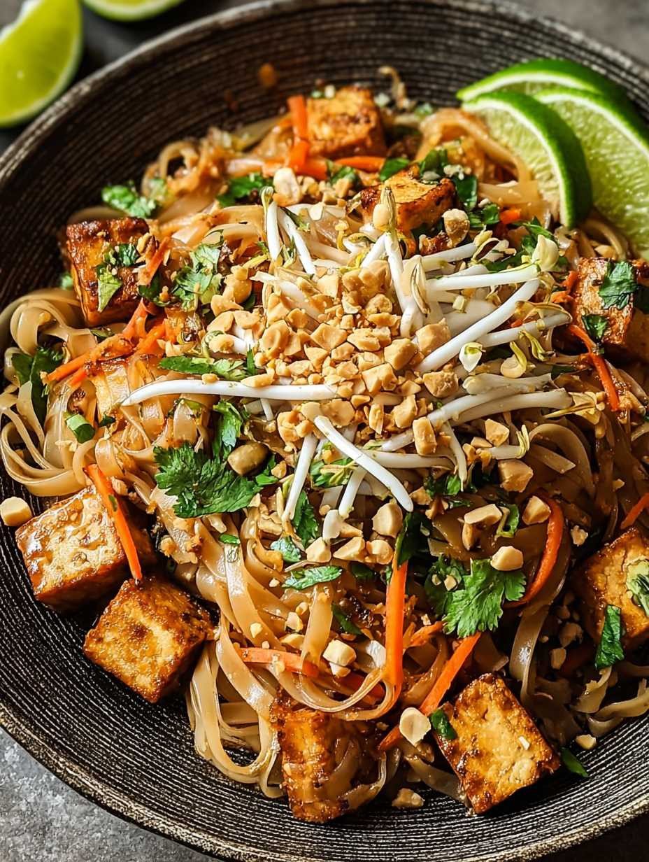 Healthy Easy Quick Airfryer Tofu Pad Thai Crispy image 2