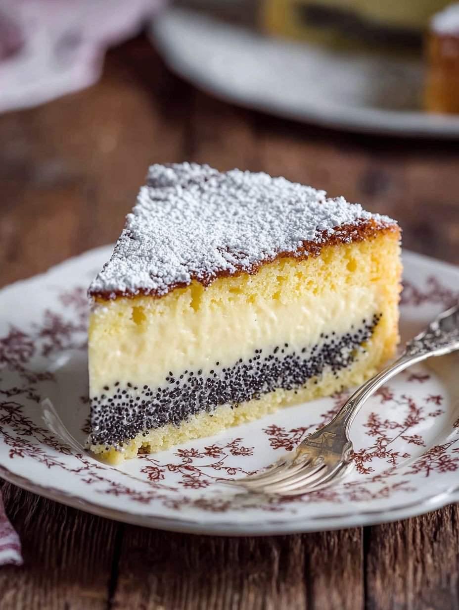 Mohnkuchen mit Pudding und Schmand | Einfach & Saftig image 2