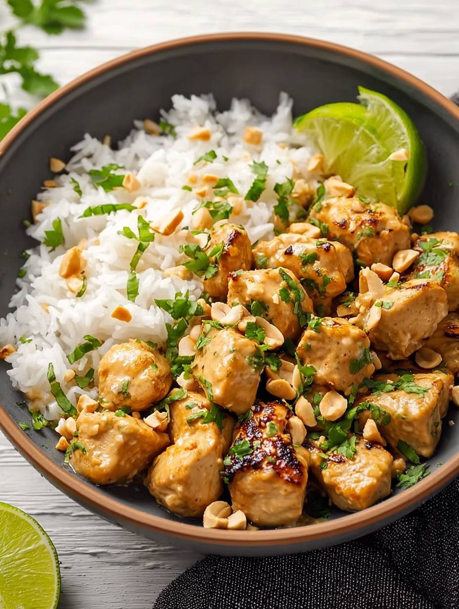 Schnell Einfach Gesund Thai Erdnuss Hähnchen – Perfektes Abendessen image 2