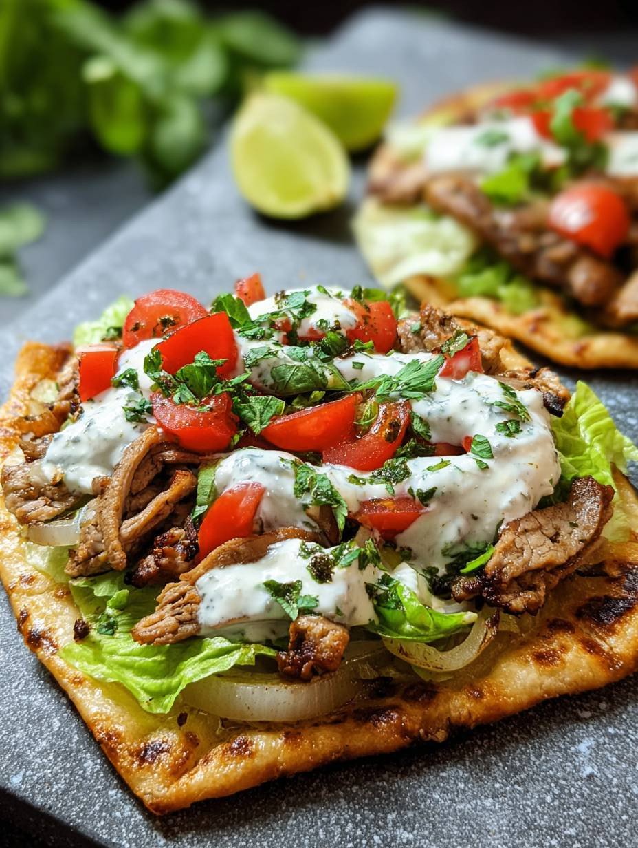 Schnell Einfach Hähnchen Gyros Fladenbrot – Perfektes Abendessen image 2