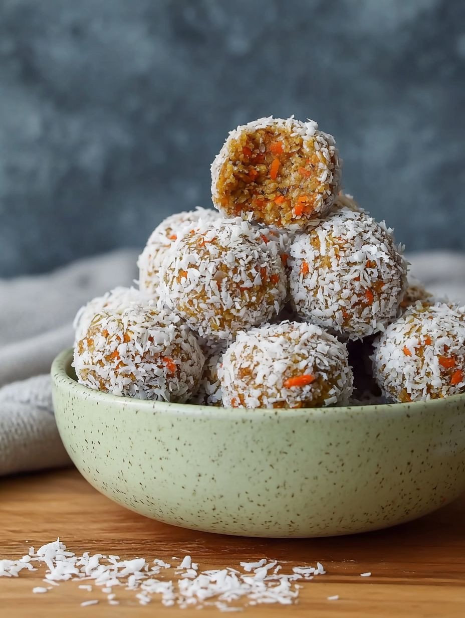 Schnelle gesunde Karottenkuchen Energiebällchen image 2