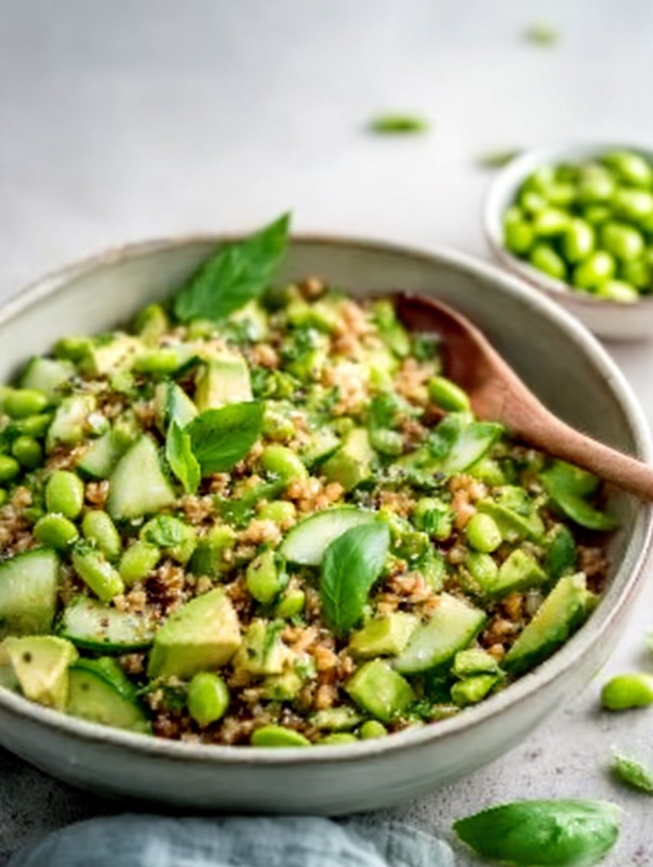 Frischer Quinoa-Salat mit Avocado, Gurke & Edamame image 2