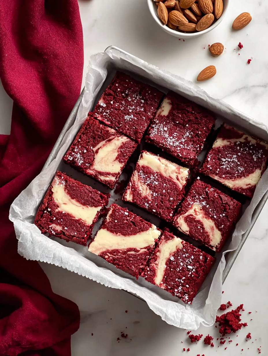 Fudgy Red Velvet Cream Cheese Swirl Brownies image 2