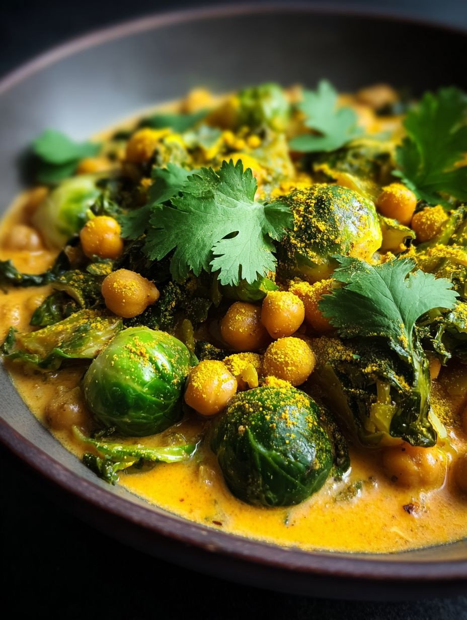 Gesundes Rosenkohl Kichererbsen Curry Rezept image 2