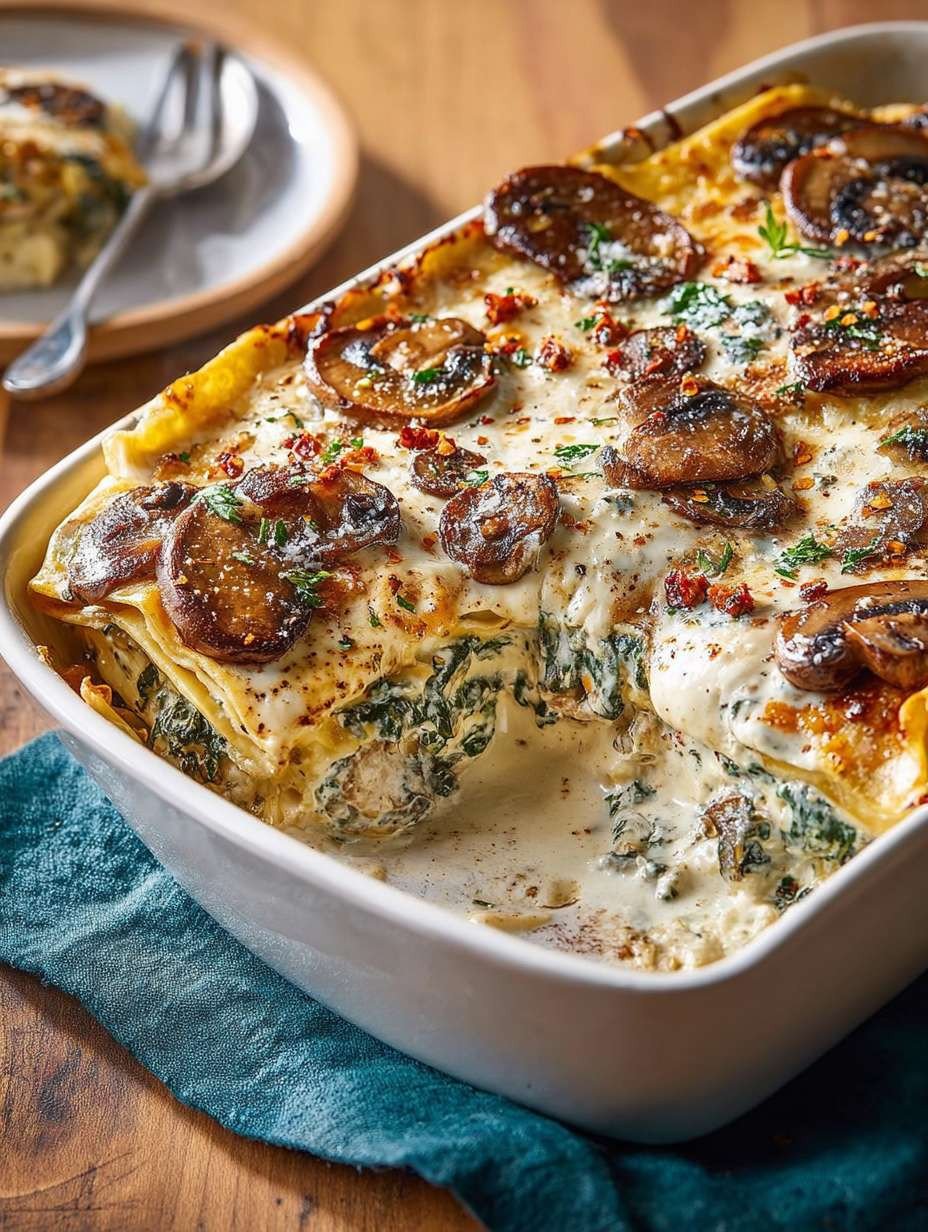 Himmlische Pilz-Spinat-Lasagne: So cremig! image 2