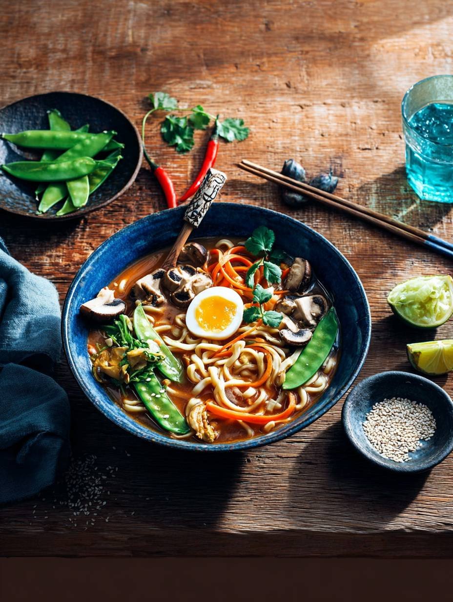 Himmlisches Ramen mit Ei & frischem Gemüse. image 2