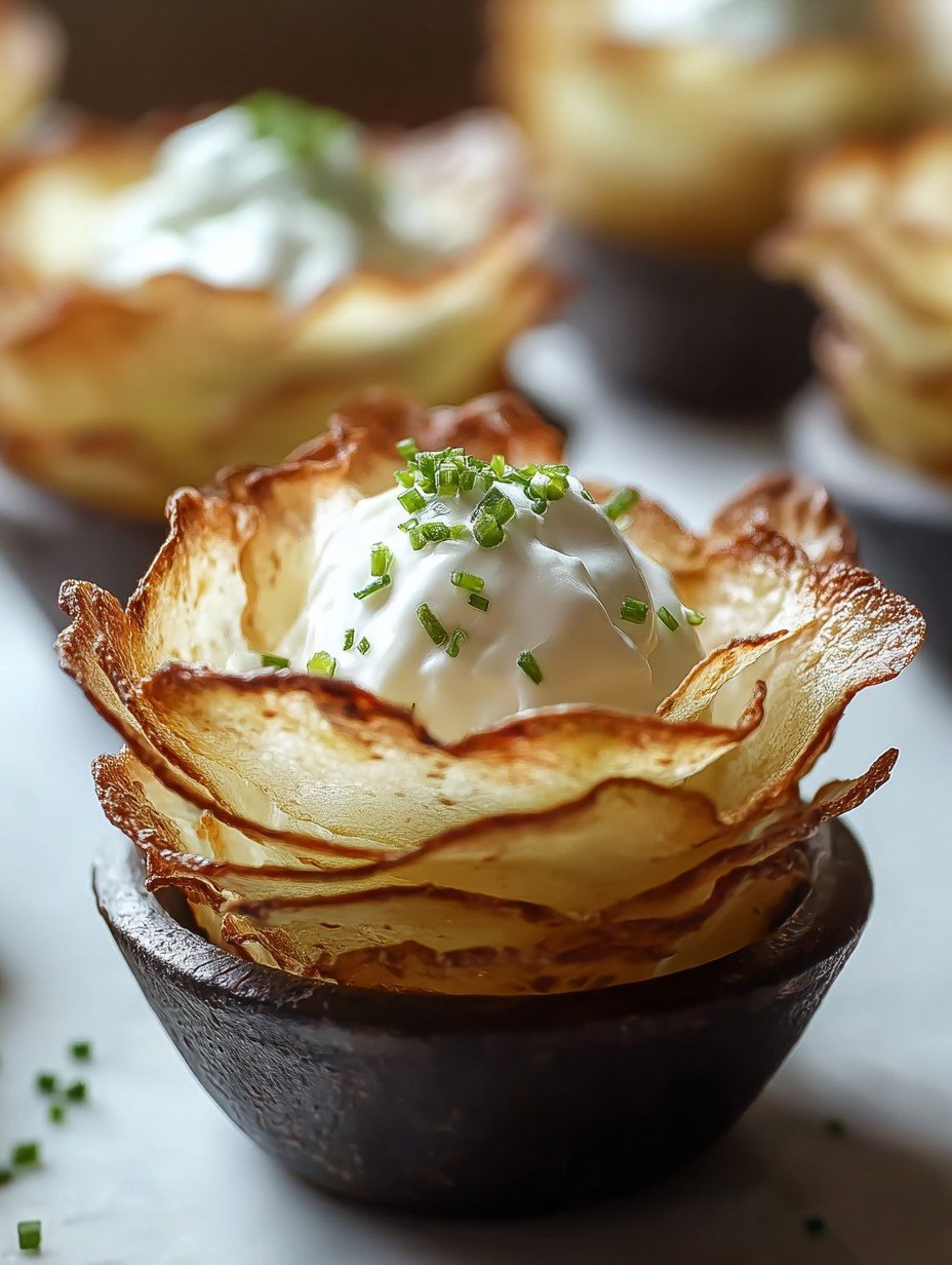 Knusprige Kartoffel-Blüten mit cremigem Dip. image 2