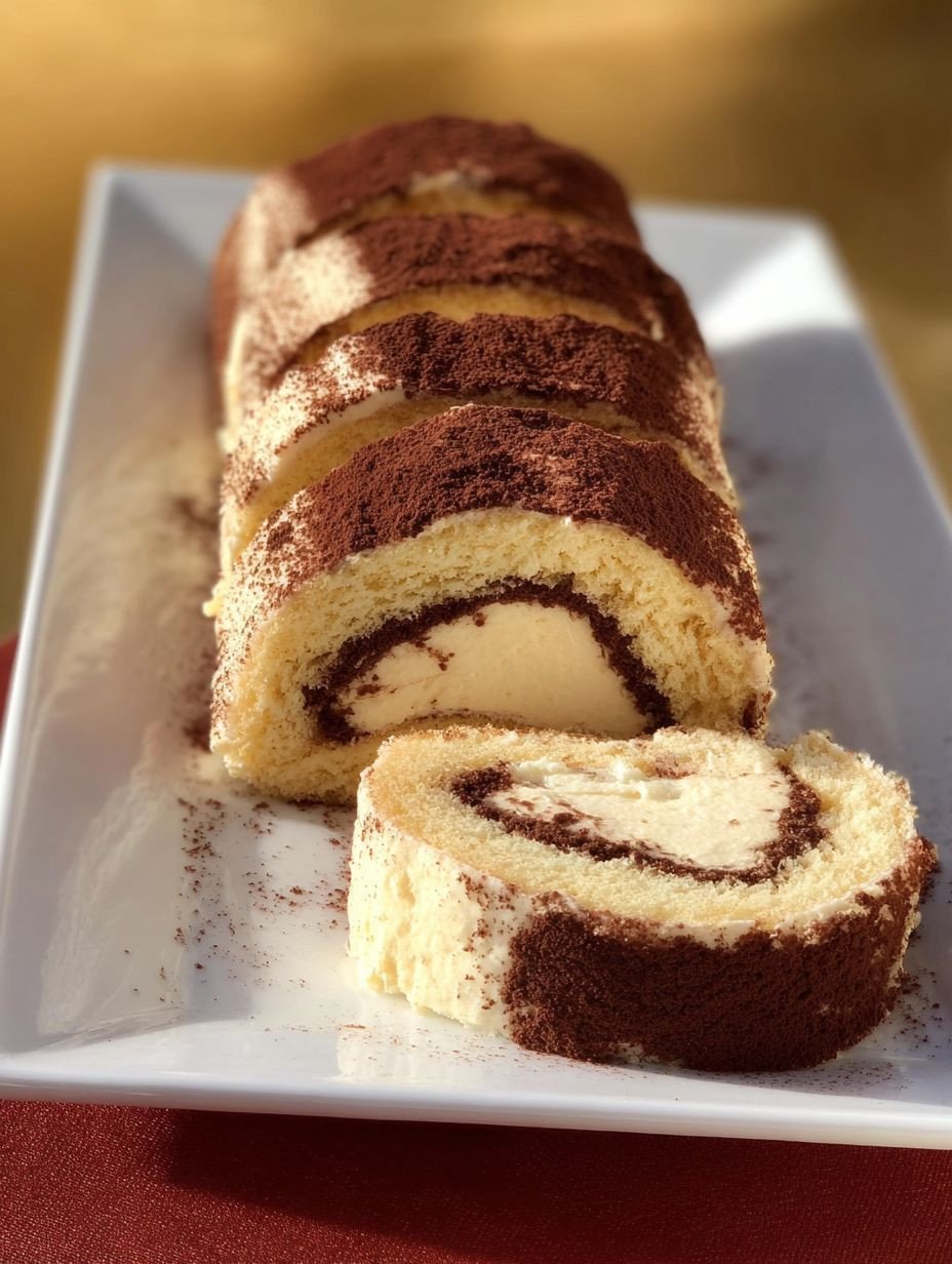 Perfekte Tiramisu-Biskuitrolle für deine Kaffeetafel. image 2