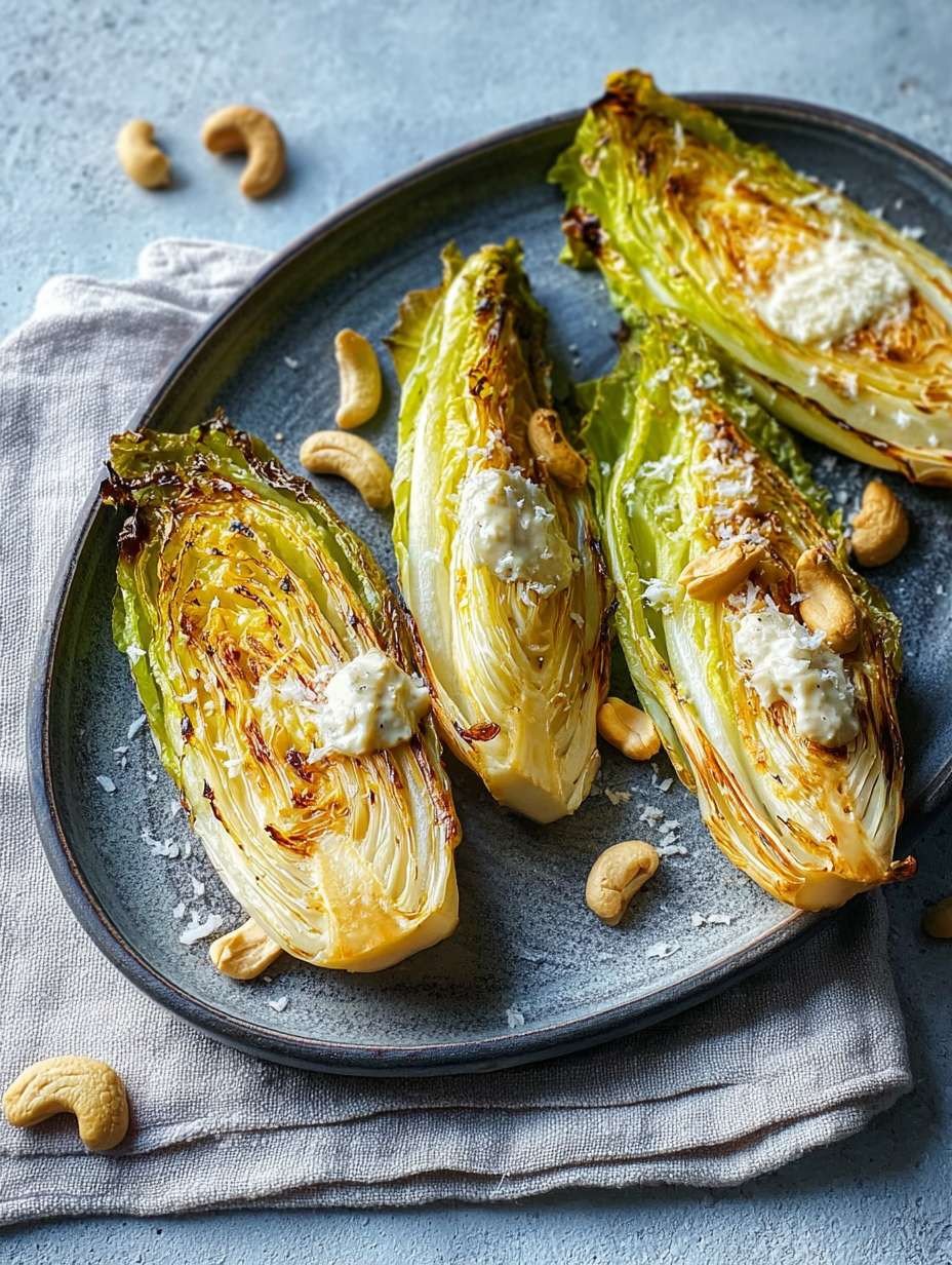 Römersalat vom Grill: Knusprig mit Cashew-Dressing image 2