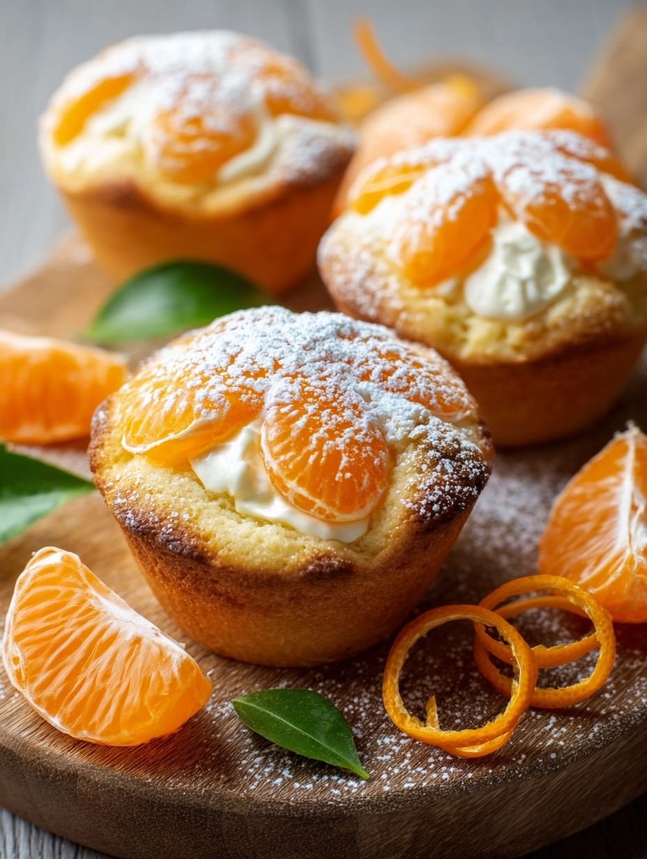 Saftige Mandarinen-Muffins mit cremiger Frischkäsefüllung image 2