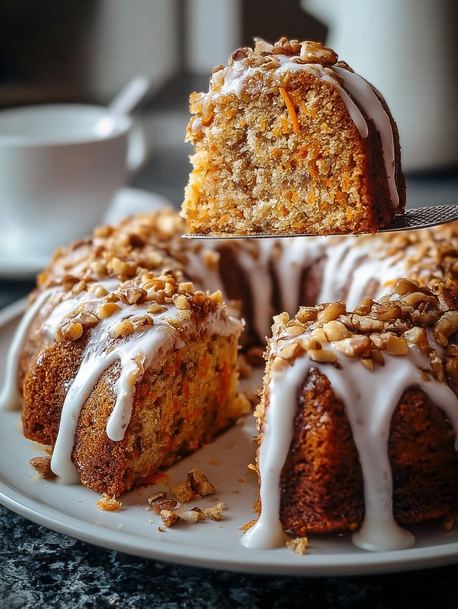 Saftiger Karottenkuchen mit Walnüssen & Glasur image 2