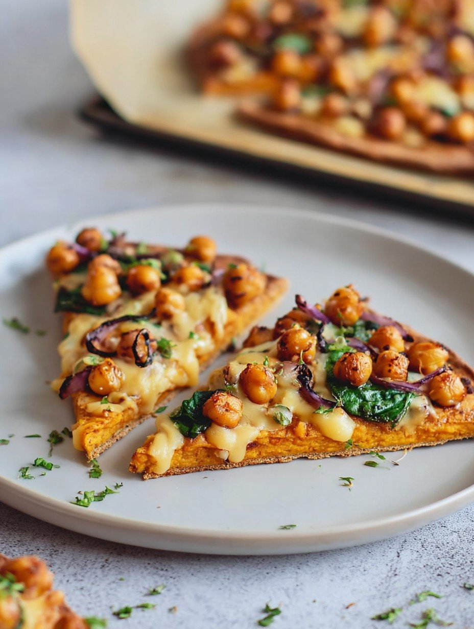 So knusprig: Süßkartoffel-Pizza mit Kichererbsen image 2