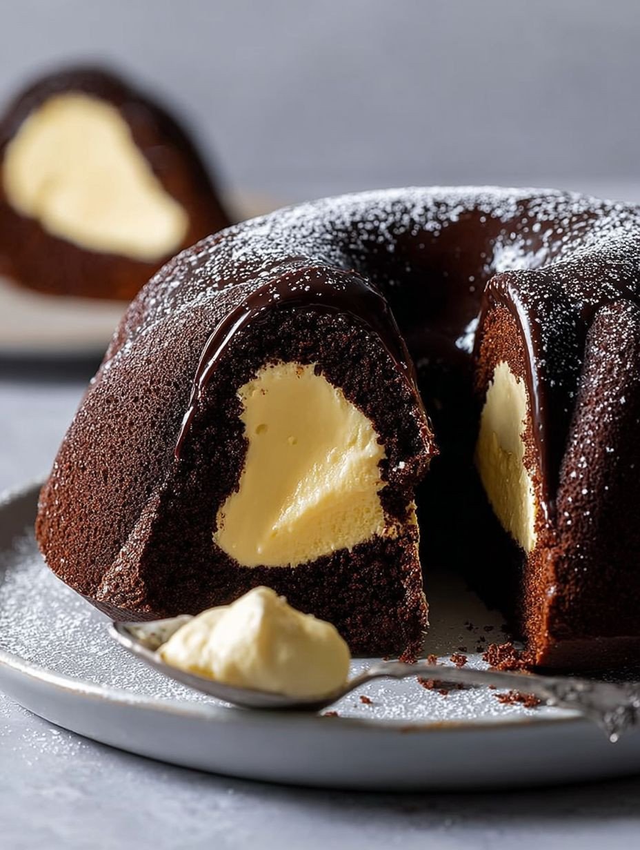 Verführerischer Schoko-Gugelhupf mit Käsekuchenkern image 2